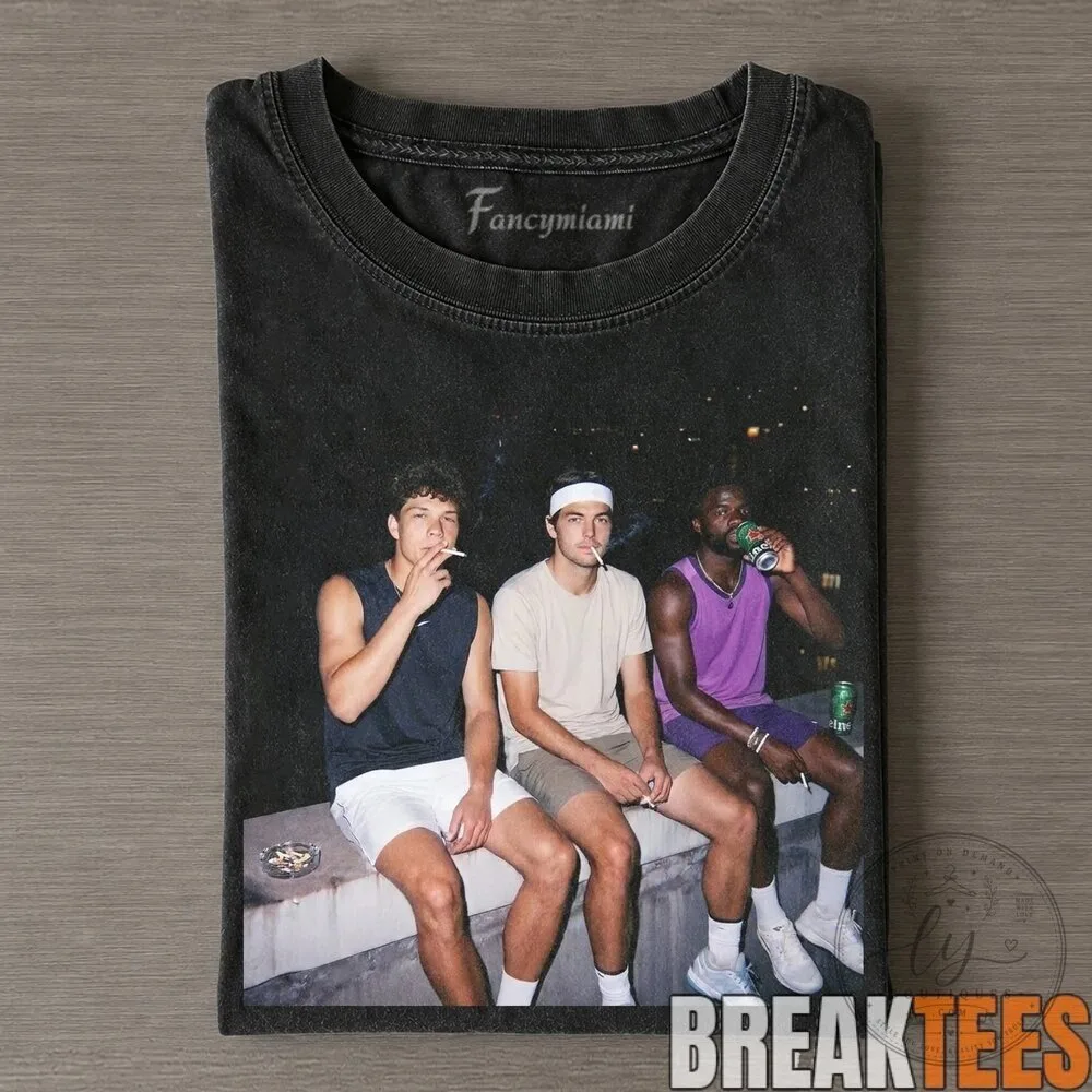 Carlos Alcaraz Jannik Sinner Frances Tiafoe Tennis Players Drinking T-Shirt
