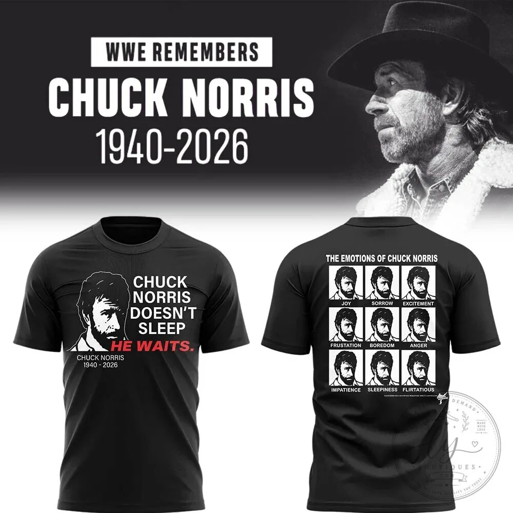 Chuck Norris Doesn't Sleep He Waits Funny Meme T-Shirt
