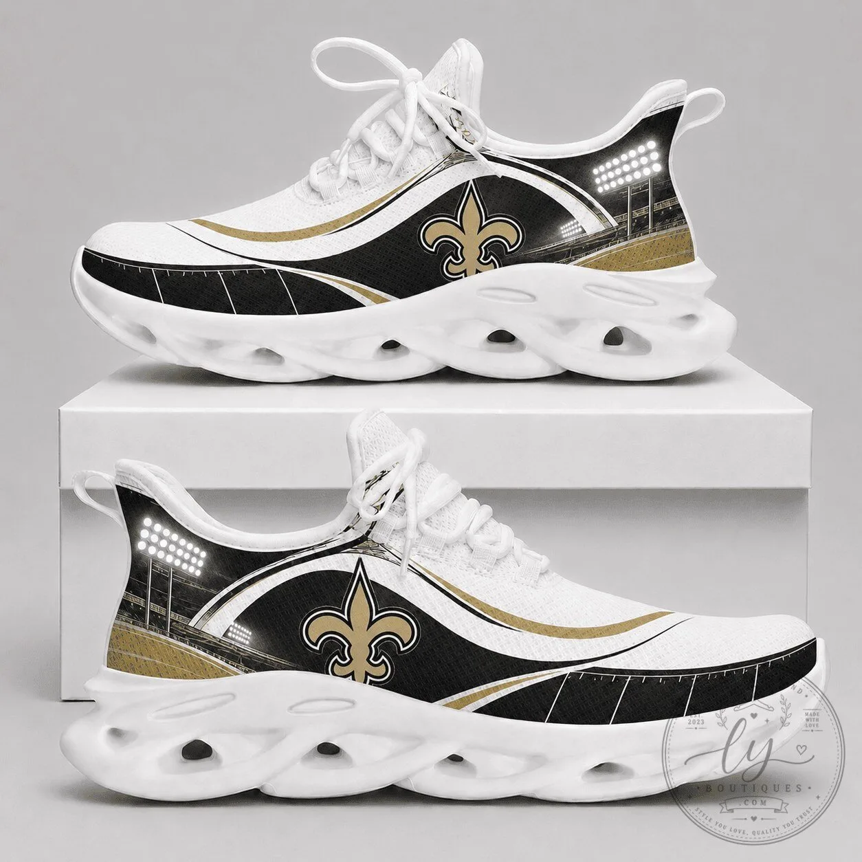 New Orleans Saints Football Team Stadium Design Chunky Sneakers