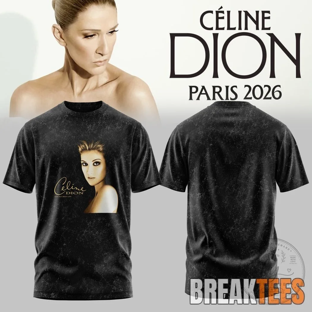 Celine Dion Paris 2026 Concert Tour Music Artist Fan T-Shirt