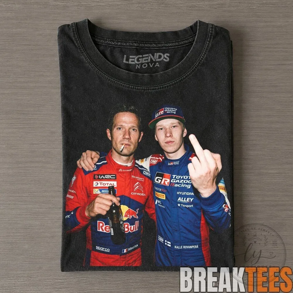 Sébastien Ogier Kalle Rovanperä WRC Rally Finland Middle Finger T-Shirt