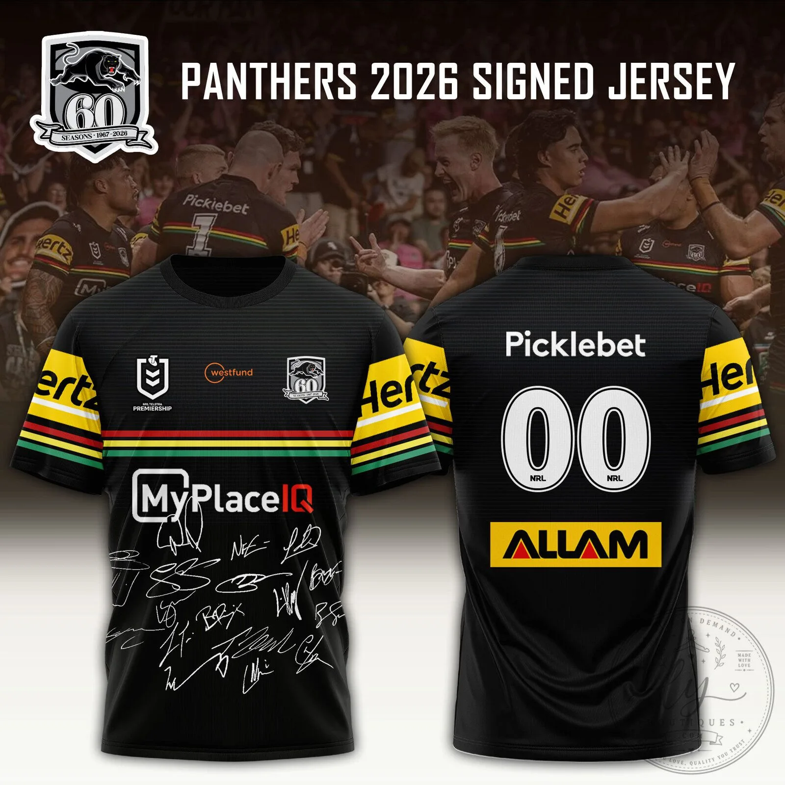 Penrith Panthers 2026 Signed Rugby League Football Jersey