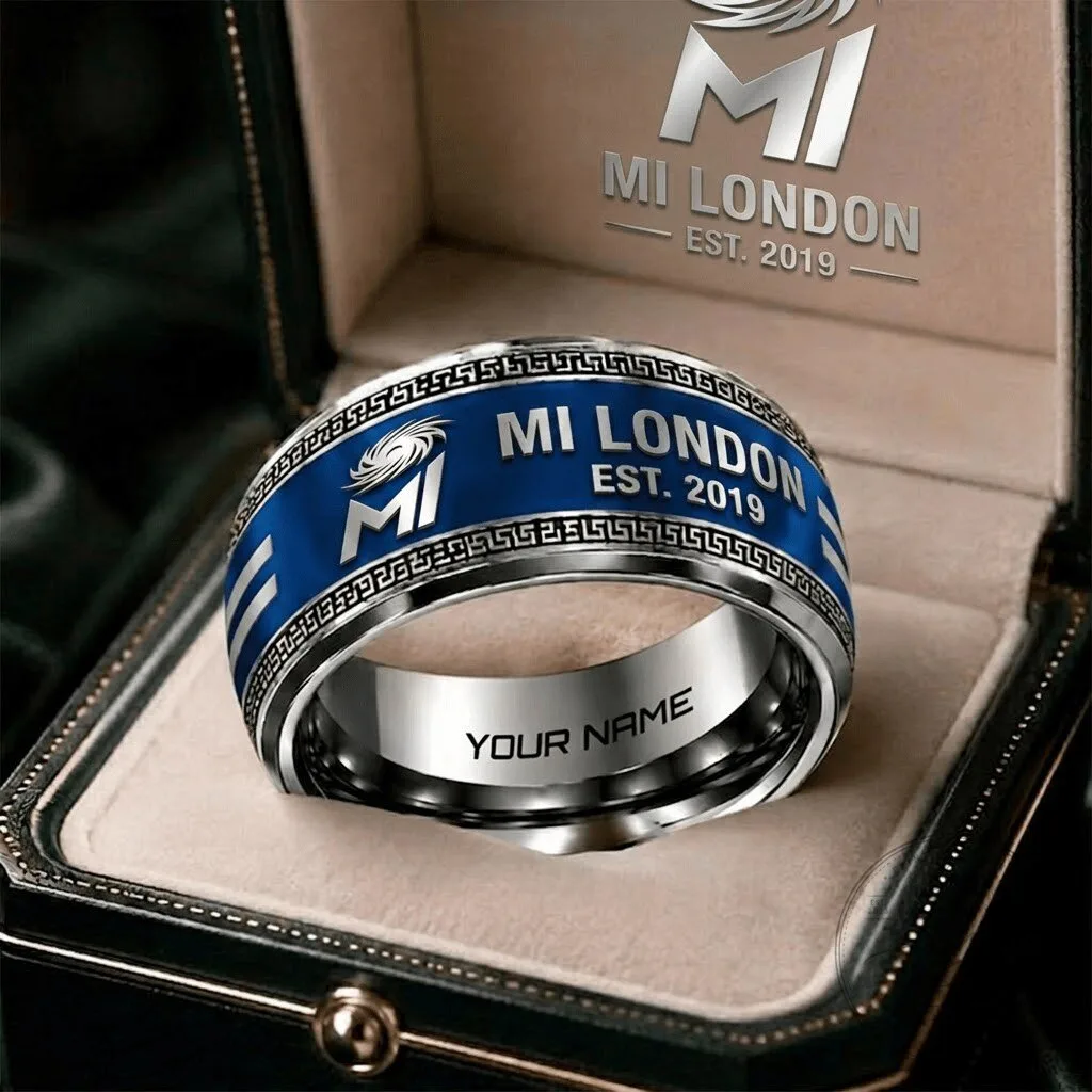 MI London The Hundred Cricket Team Personalized Ring