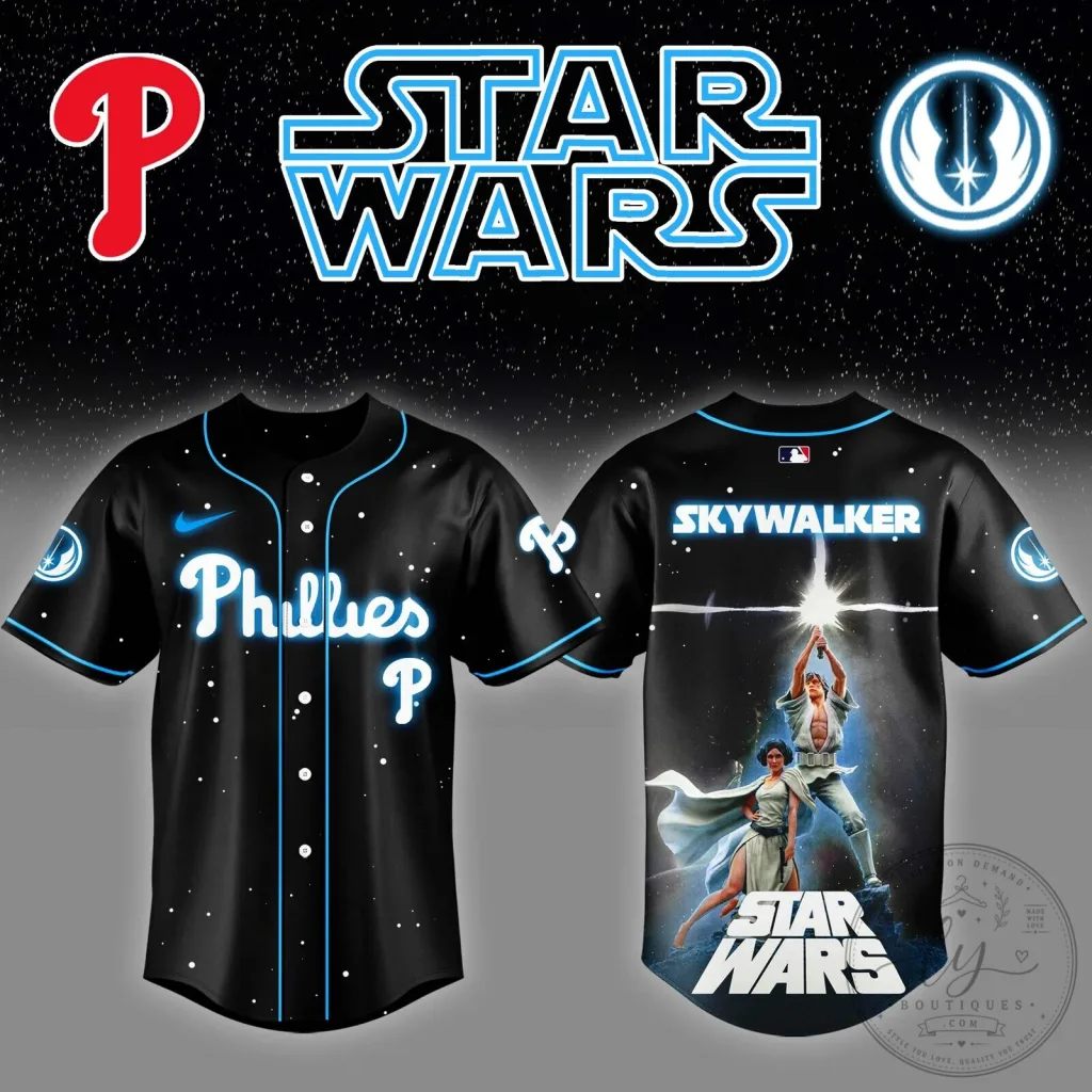 Skywalker Star Wars Philadelphia Phillies Baseball Jersey 32 Skywalker Star Wars Philadelphia Phillies Baseball Jersey