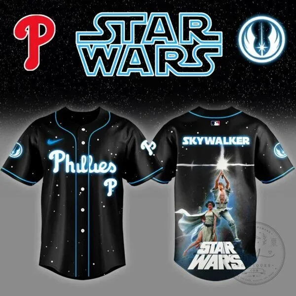 Skywalker Star Wars Philadelphia Phillies Baseball Jersey 7 Skywalker Star Wars Philadelphia Phillies Baseball Jersey