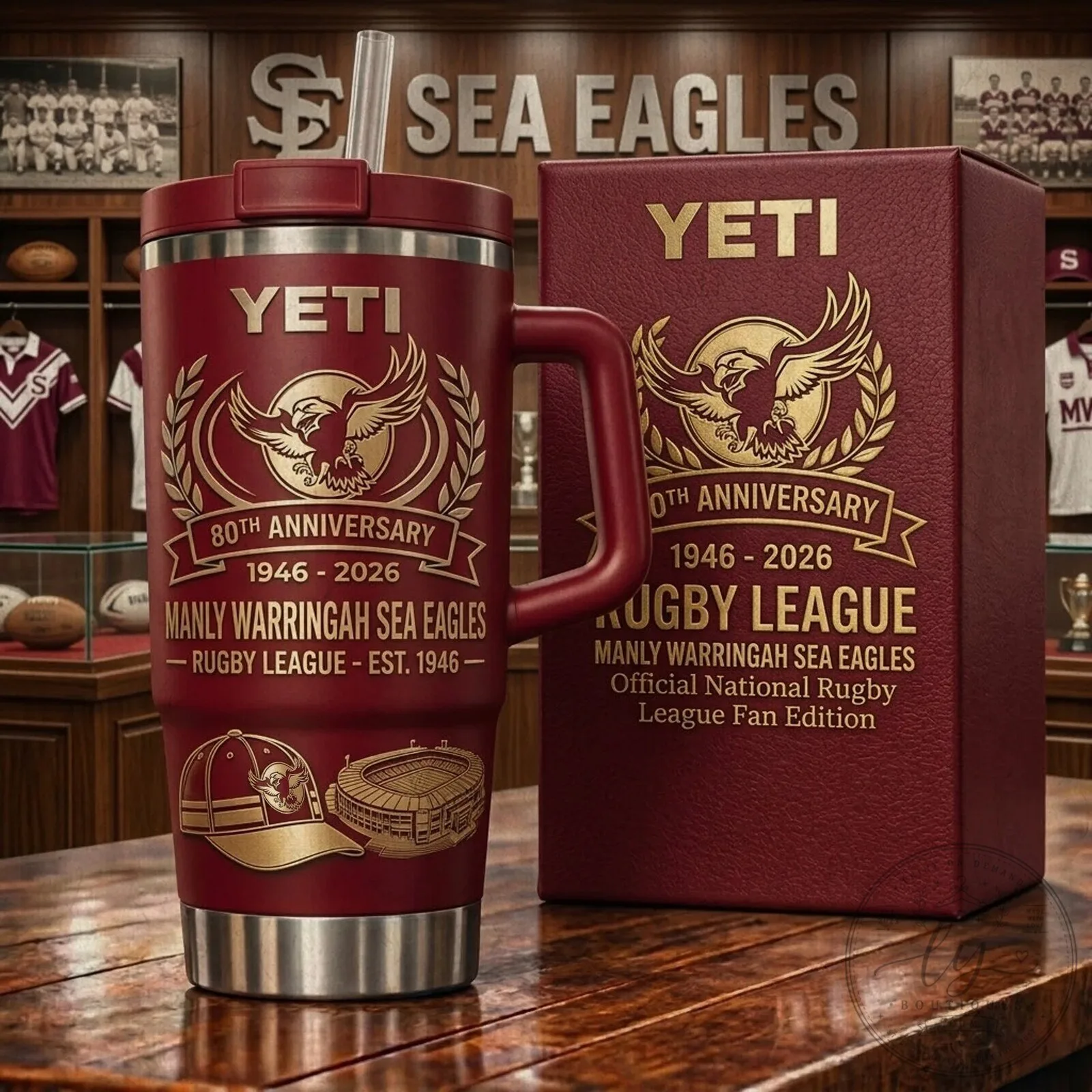 Manly Warringah Sea Eagles 80th Anniversary Rugby League Tumbler