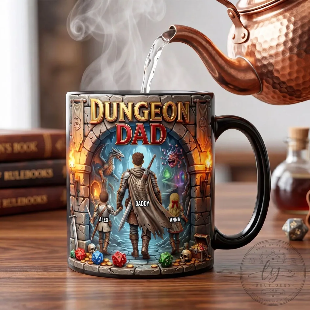 Dungeon Dad Personalized Fantasy Role Playing Game Coffee Mug 45 Dungeon Dad Personalized Fantasy Role Playing Game Coffee Mug