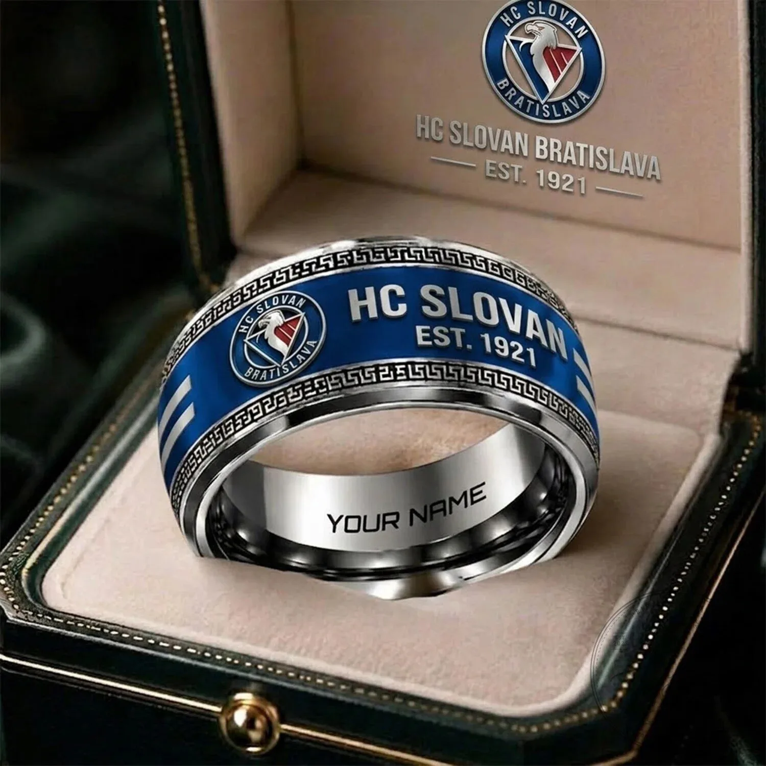 HC Slovan Bratislava Ice Hockey Club Personalized Ring