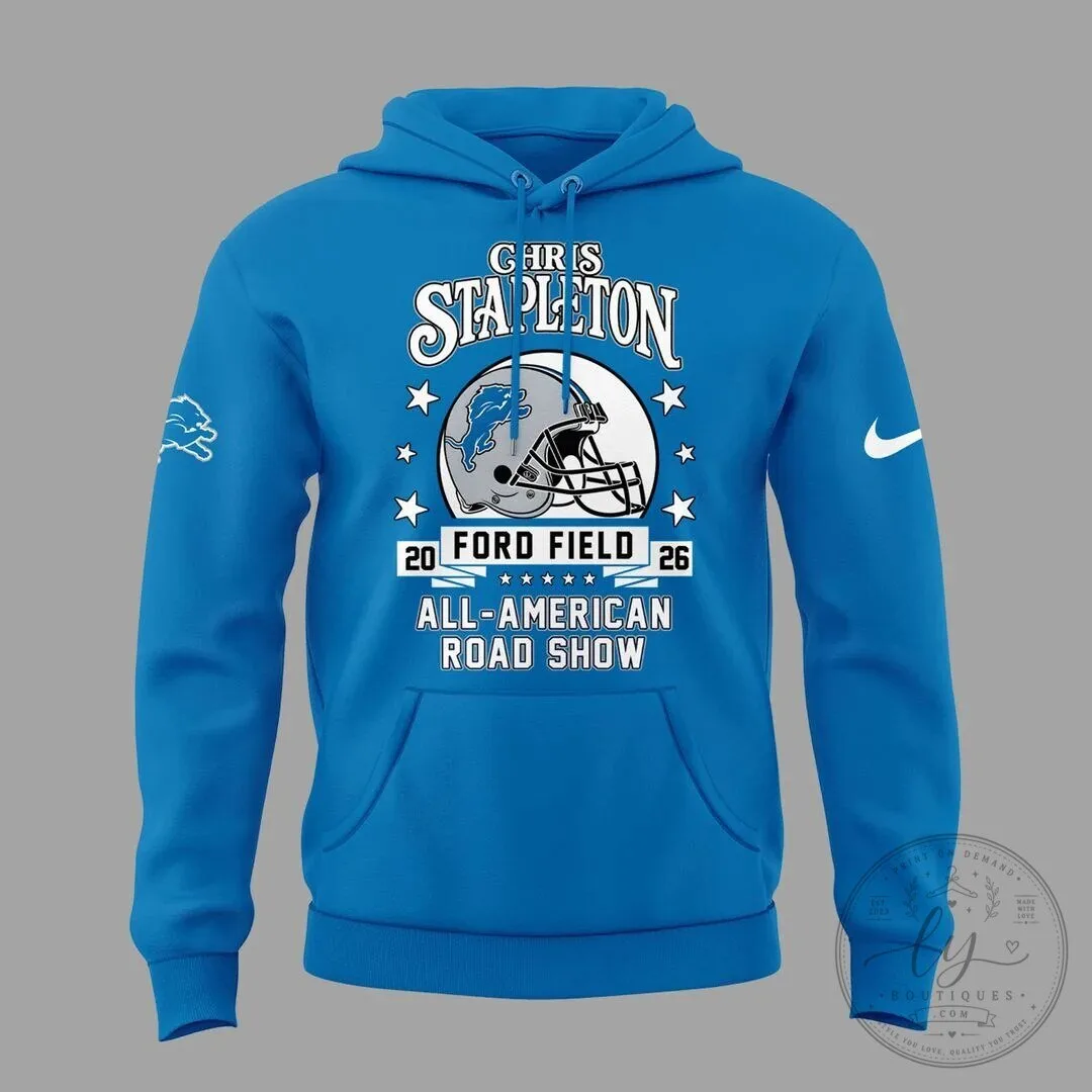 Chris Stapleton All American Road Show Detroit Lions Hoodie 8 Chris Stapleton All American Road Show Detroit Lions Hoodie