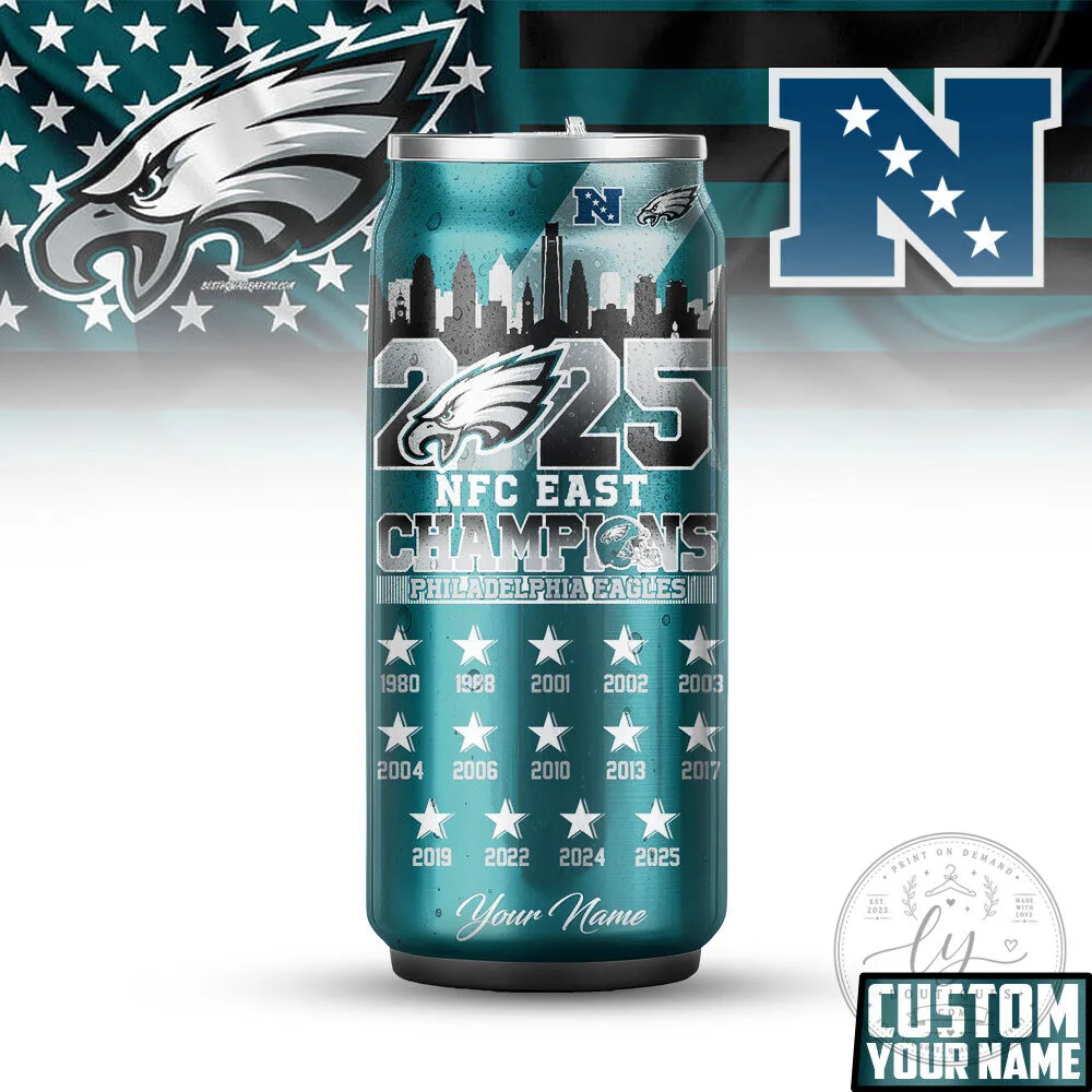 NFC East Champions Philadelphia Eagles 2025 Super Bowl Can Tumbler 2 NFC East Champions Philadelphia Eagles 2025 Super Bowl Can Tumbler