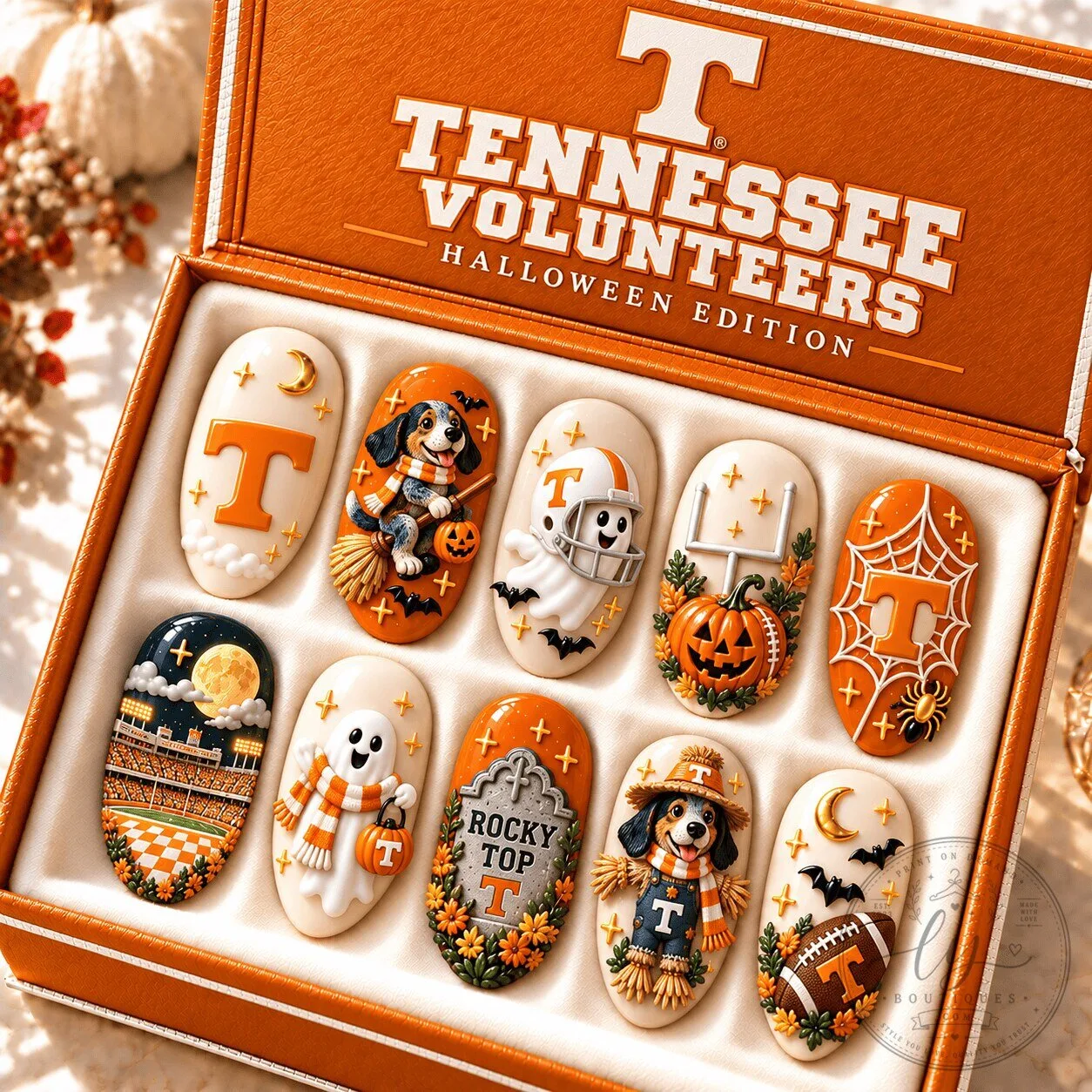 Tennessee Volunteers Halloween Edition Press On Nails