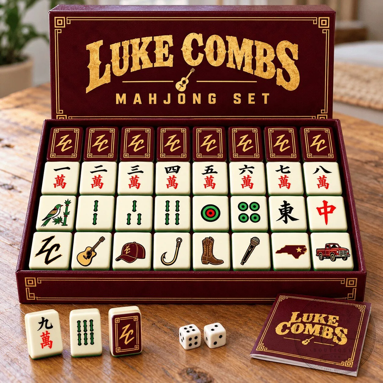 Luke Combs Mahjong Set Game Night Edition