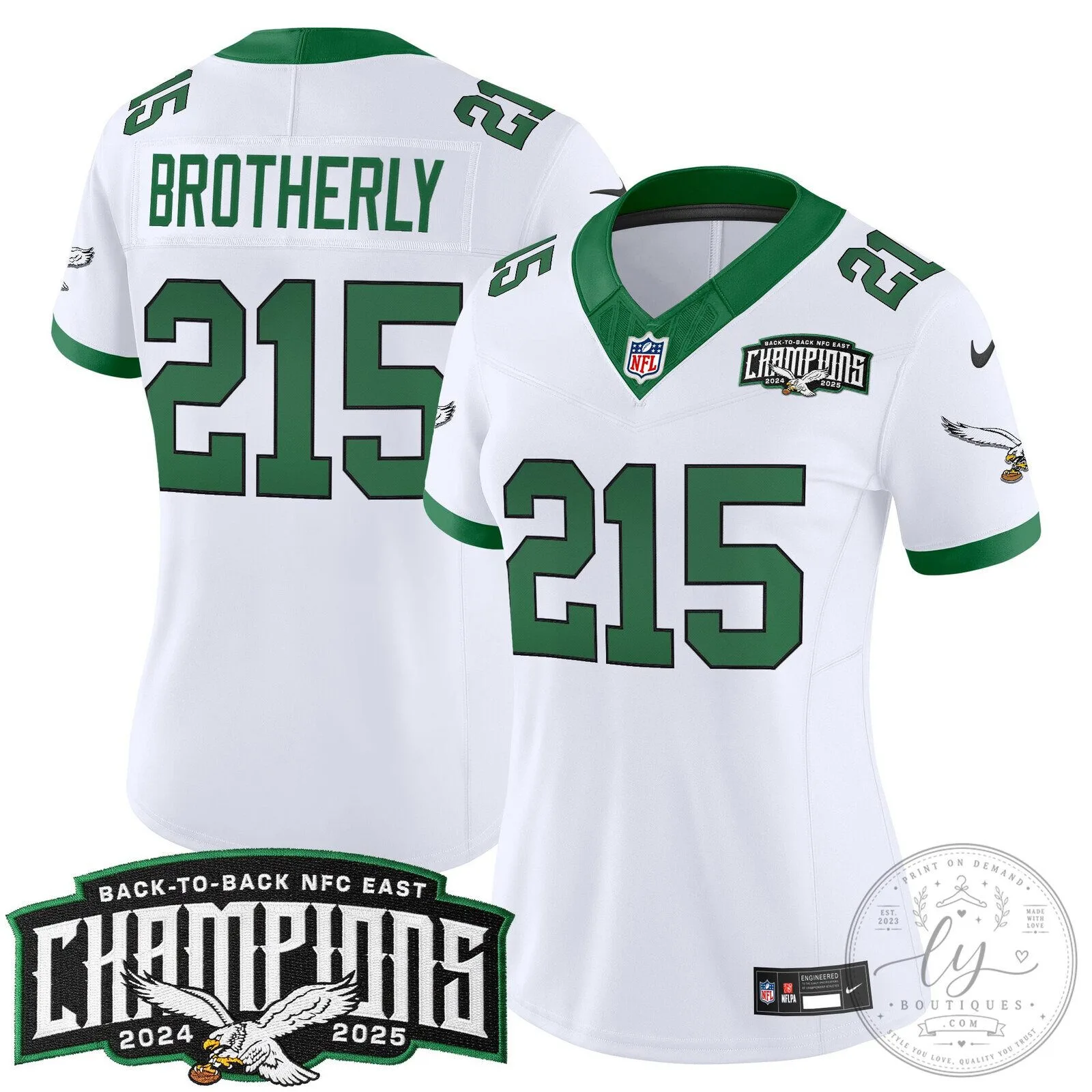 Philadelphia Eagles Back-to-Back NFC East Champions 2024-2025 Football Jersey 5 Philadelphia Eagles Back-to-Back NFC East Champions 2024-2025 Football Jersey