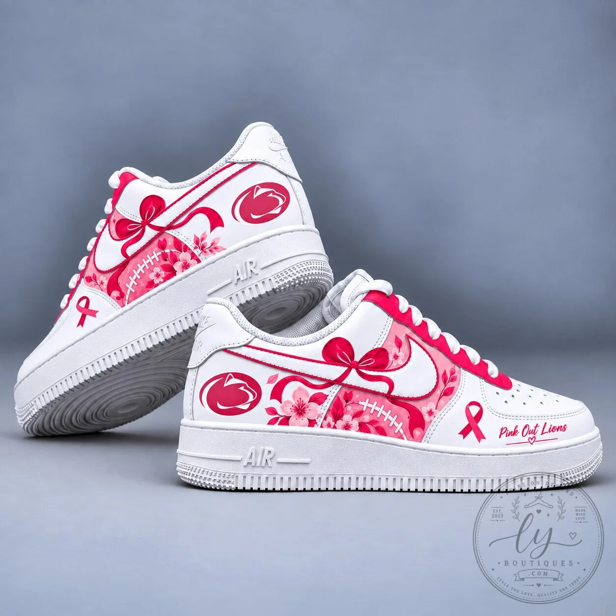 Breast Cancer Awareness Sneakers in Pink for Penn State Nittany Lions Fans