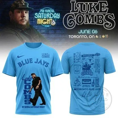 Luke Combs My Kinda Saturday Night Tour Shirt - Toronto Blue Jays Edition