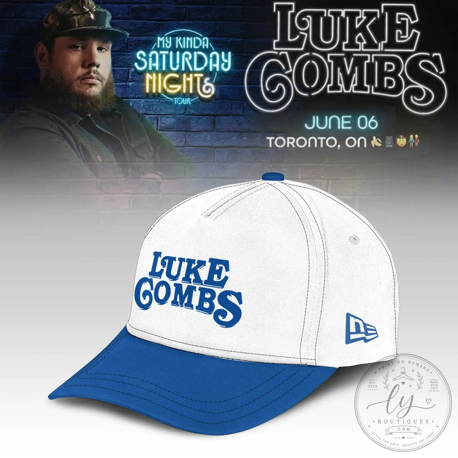 Toronto Blue Jays Luke Combs My Kinda Saturday Night Tour 2026 Concert T-Shirt 8 Toronto Blue Jays Luke Combs My Kinda Saturday Night Tour 2026 Concert T-Shirt