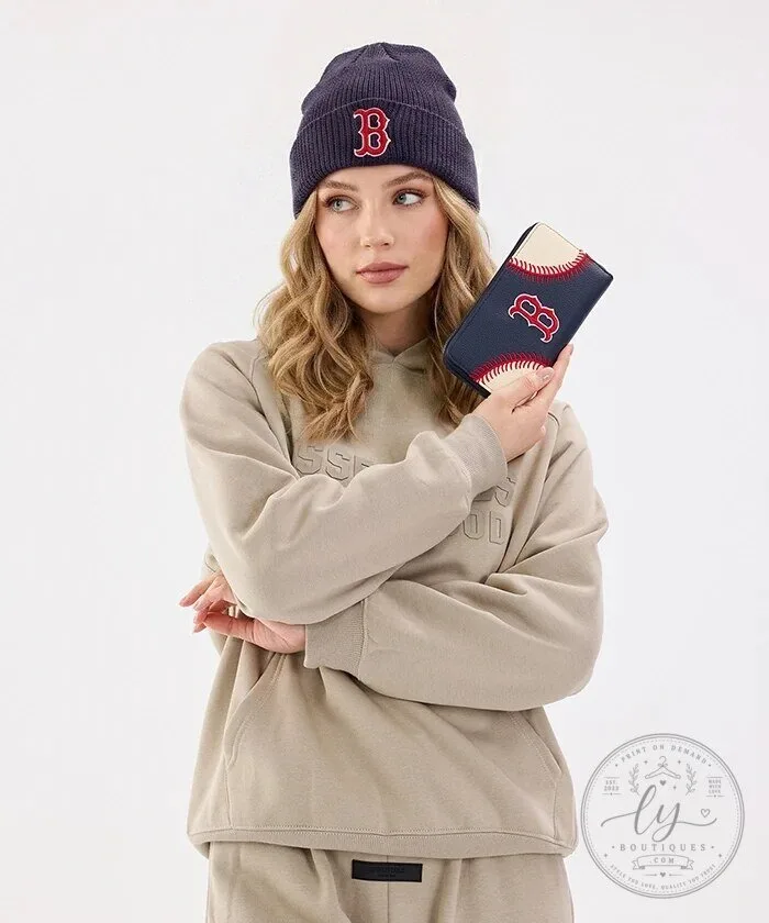 Boston Red Sox Baseball Stitch Detail Zip Wallet 25 Boston Red Sox Baseball Stitch Detail Zip Wallet