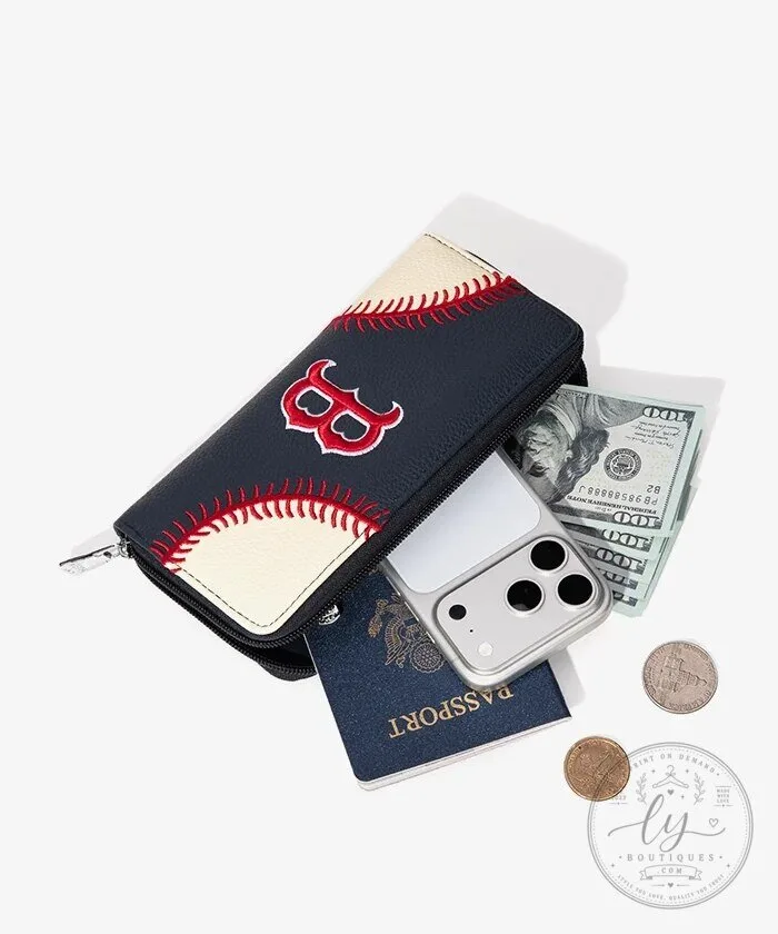 Boston Red Sox Baseball Stitch Detail Zip Wallet 28 Boston Red Sox Baseball Stitch Detail Zip Wallet