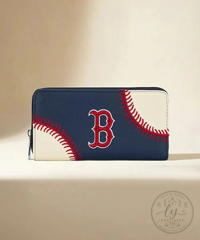 Boston Red Sox Baseball Stitch Detail Zip Wallet 30 Boston Red Sox Baseball Stitch Detail Zip Wallet