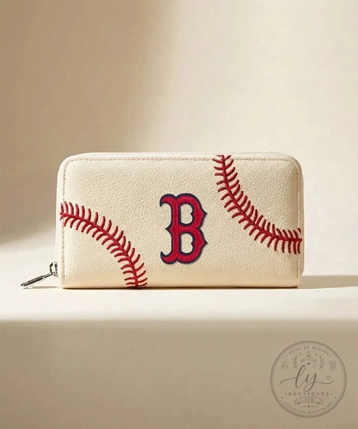Boston Red Sox Baseball Stitch Detail Zip Wallet 39 Boston Red Sox Baseball Stitch Detail Zip Wallet