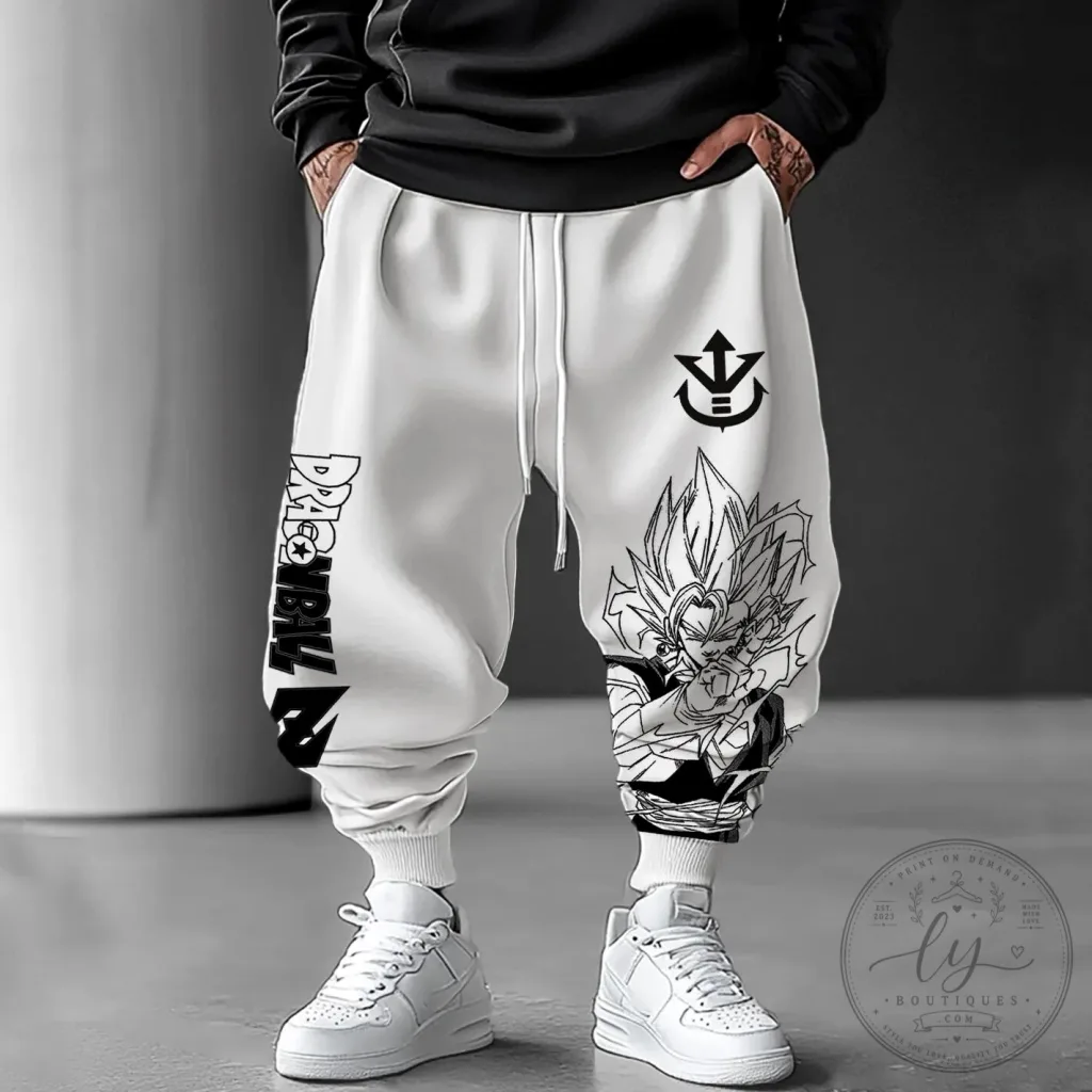 Dragon Ball Z Goku Super Saiyan Anime Printed Casual Loose Harem Pants Dragon Ball Z Goku Super Saiyan Anime Printed Casual Loose Harem Pants