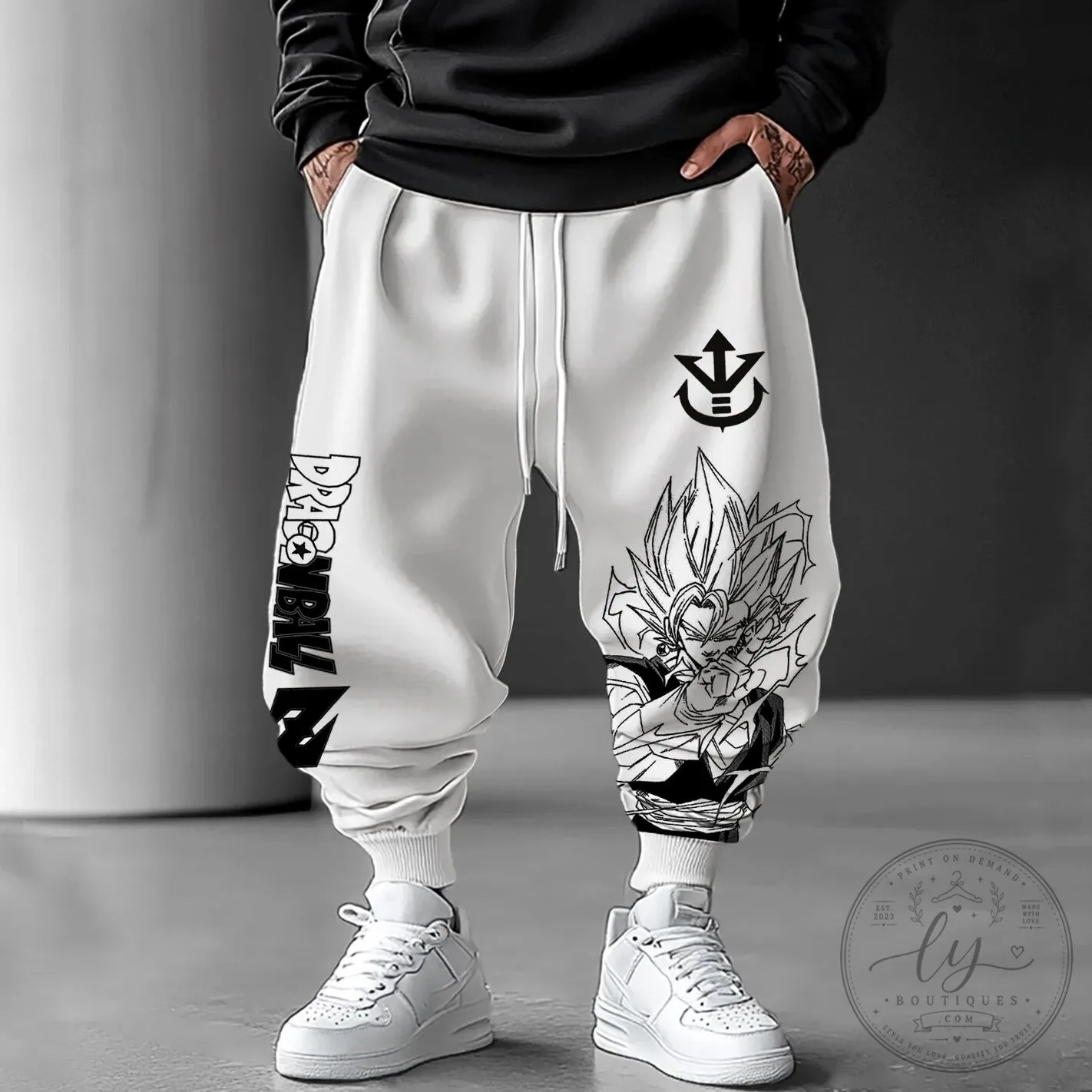 Dragon Ball Z Goku Super Saiyan Anime Printed Casual Loose Harem Pants