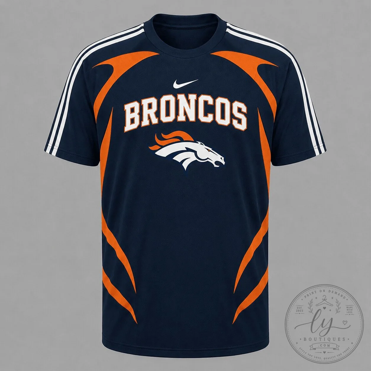 Denver Broncos Football Team Fan Apparel Short Sleeve T-Shirt 11 Denver Broncos Football Team Fan Apparel Short Sleeve T-Shirt