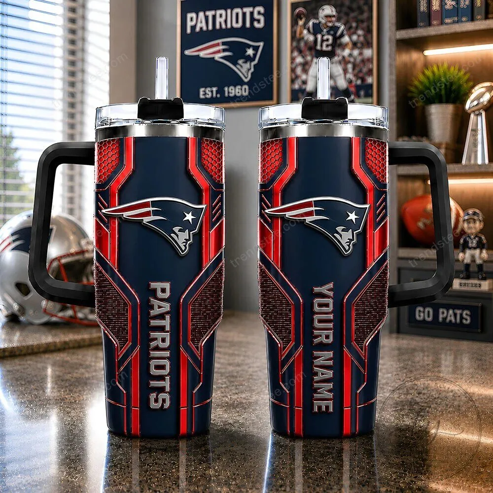 New England Patriots NFL Football Team Logo Insulated Tumbler with Handle