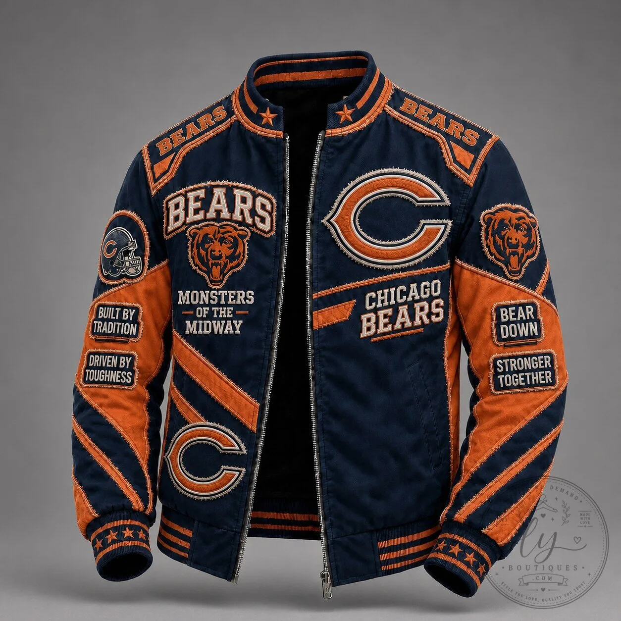 Bomber Jacket for NFL Chicago Bears Football Team