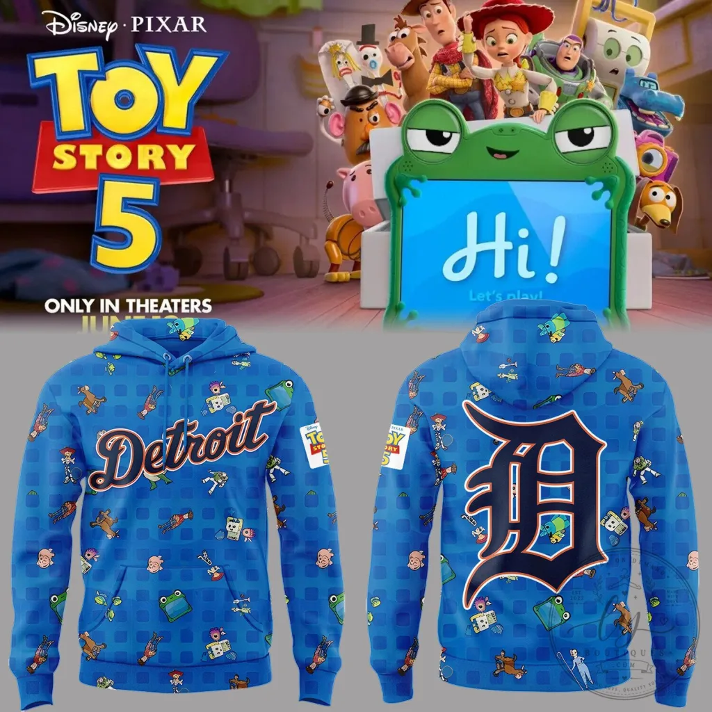 Toy Story 5 Detroit Tigers Baseball Team Hoodie 46 Toy Story 5 Detroit Tigers Baseball Team Hoodie
