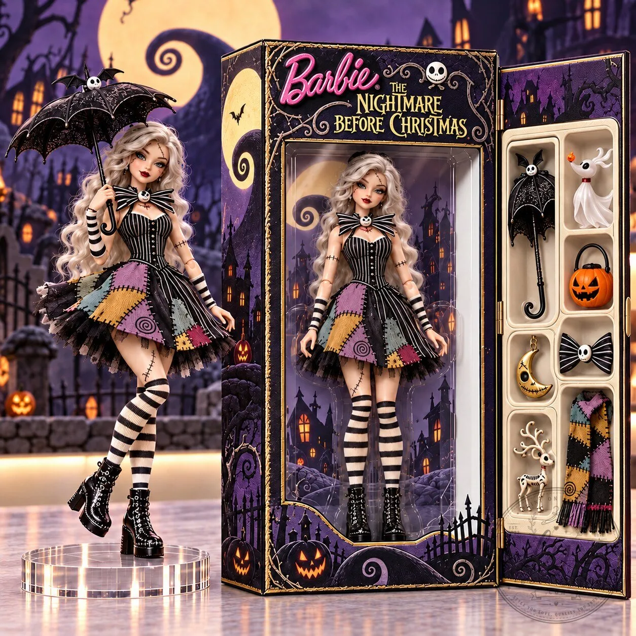 Barbie The Nightmare Before Christmas Sally Commemorative Figure