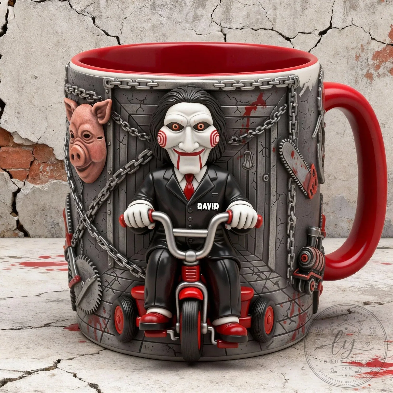 Jigsaw Billy Puppet Saw Movie Horror Film 3D Sculpted Coffee Mug 10 Jigsaw Billy Puppet Saw Movie Horror Film 3D Sculpted Coffee Mug
