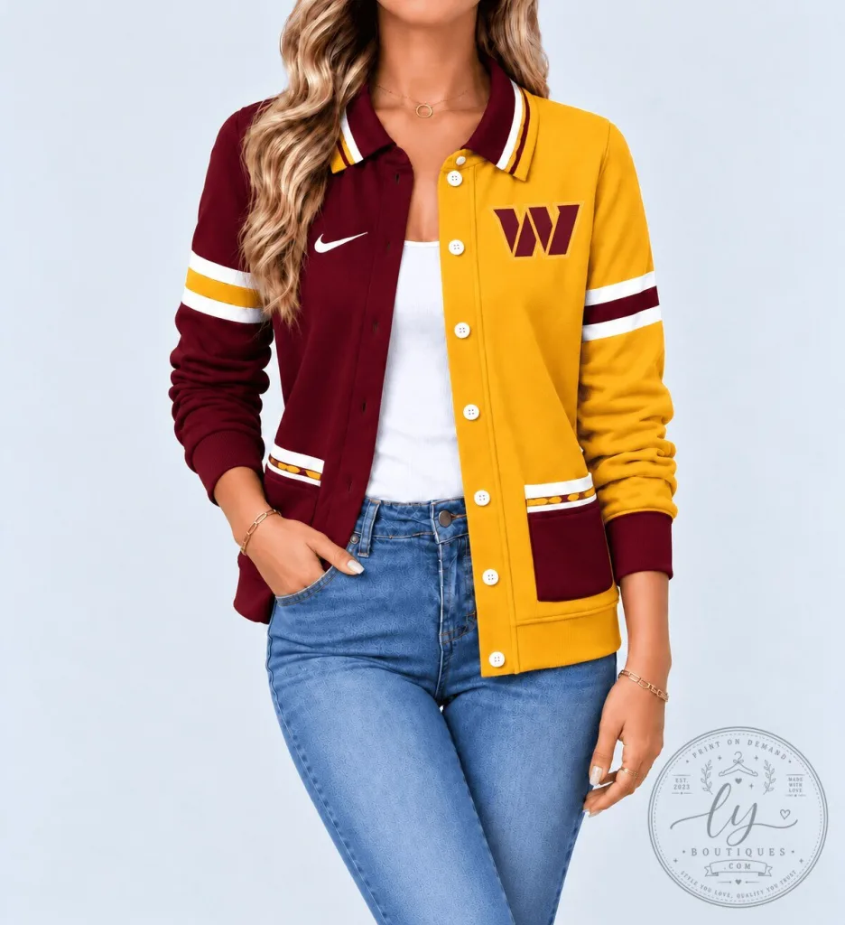 Varsity Jacket for Washington Commanders of the National Football League 1 Varsity Jacket for Washington Commanders of the National Football League