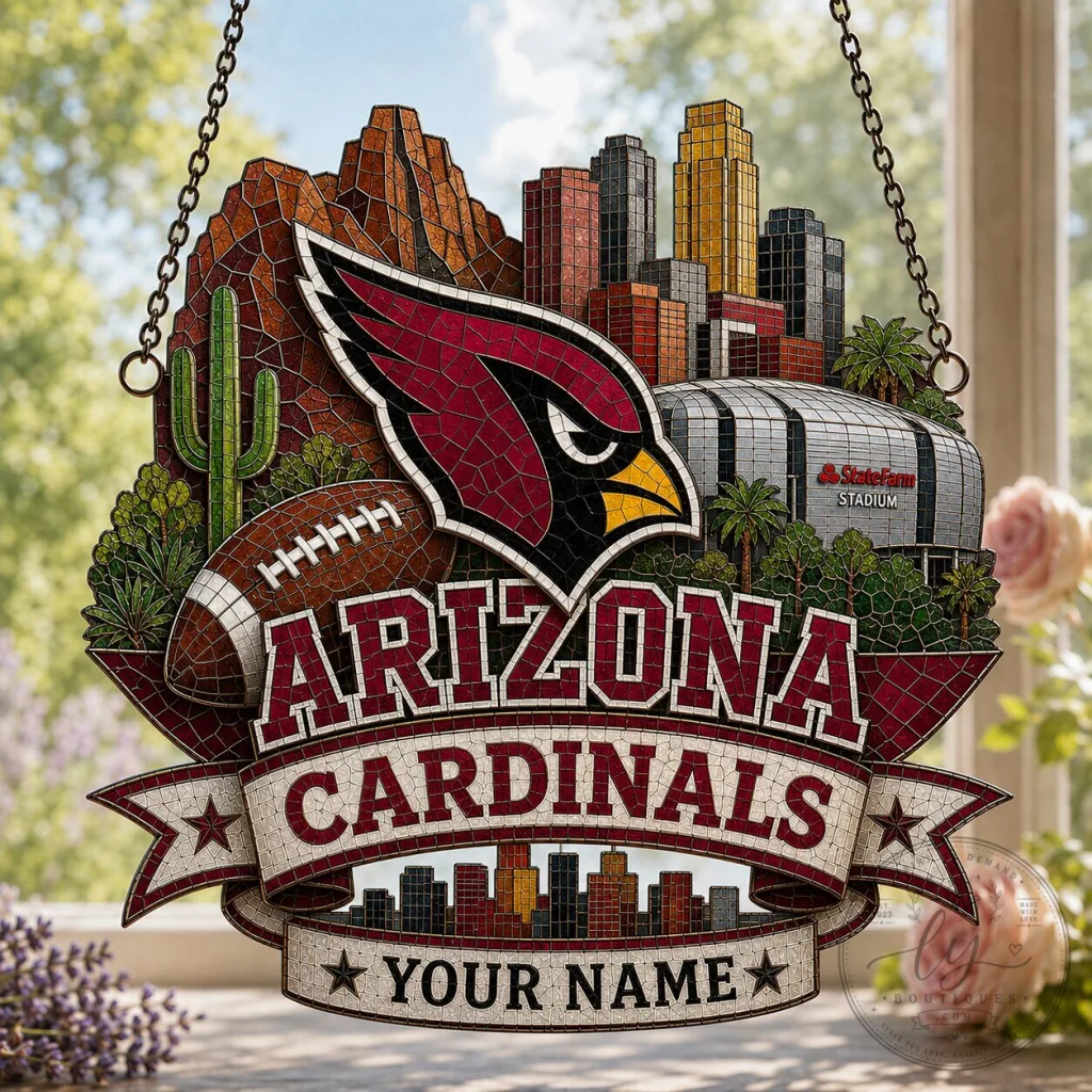 Arizona Cardinals Stained Glass Mosaic Suncatcher Window Hanging Decor 36 Arizona Cardinals Stained Glass Mosaic Suncatcher Window Hanging Decor