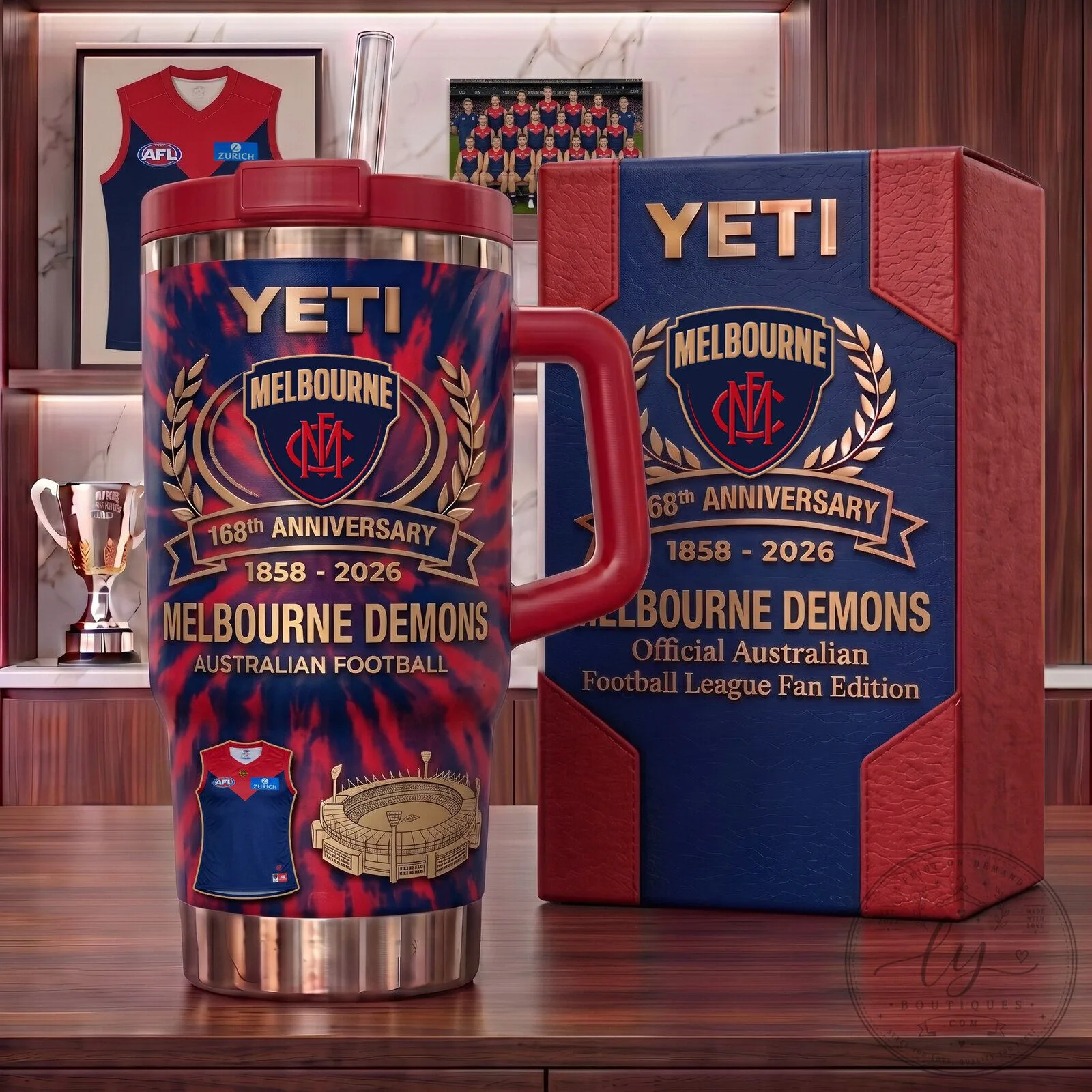 Melbourne Demons Australian Football League 168th Anniversary Yeti Tumbler