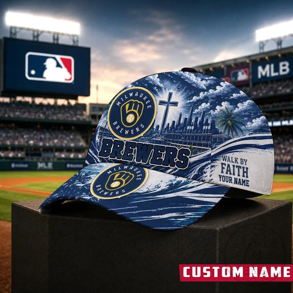 Milwaukee Brewers Baseball Team Faith Skyline Cap Hat 10 Milwaukee Brewers Baseball Team Faith Skyline Cap Hat