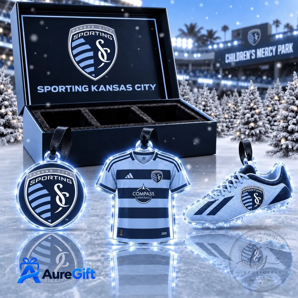 Sporting Kansas City Major League Soccer Christmas Tree Ornament Set Sporting Kansas City Major League Soccer Christmas Tree Ornament Set