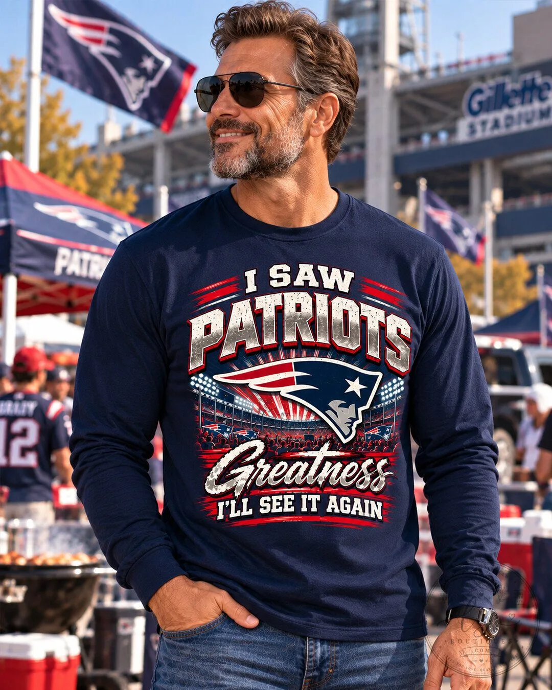New England Patriots I Saw Greatness I'll See It Again T-Shirt 12 New England Patriots I Saw Greatness I