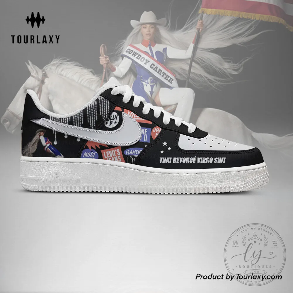 Beyoncé Cowboy Carter Album Art Black and White Athletic Shoes 9 Beyoncé Cowboy Carter Album Art Black and White Athletic Shoes