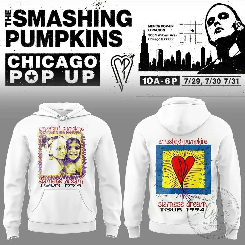 The Smashing Pumpkins Siamese Dream Tour 1994 White Hoodie