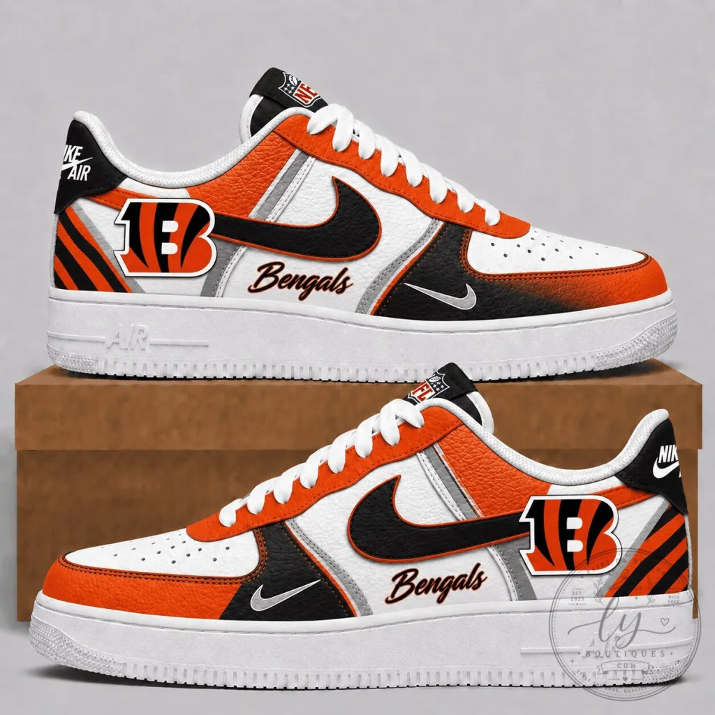 Cincinnati Bengals NFL Team Custom Air Force One Sneakers 8 Cincinnati Bengals NFL Team Custom Air Force One Sneakers