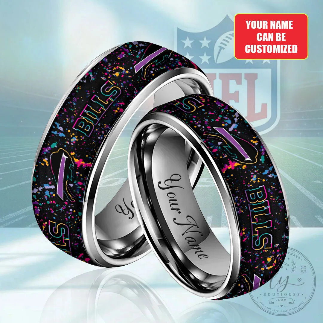 Buffalo Bills Personalized Crucial Catch Custom Alloy Ring