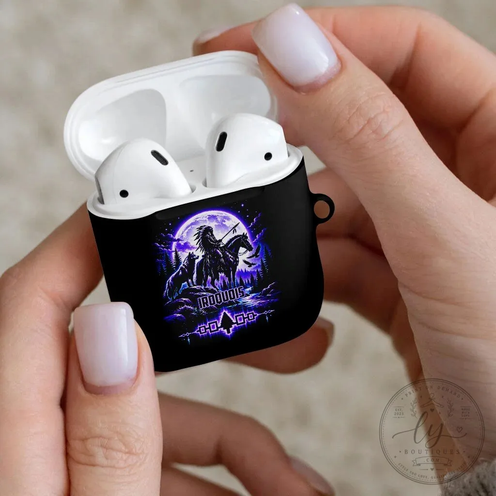 Iroquois Native American Warrior AirPods Case With Wolf And Moon Tribal Art 12 Iroquois Native American Warrior AirPods Case With Wolf And Moon Tribal Art