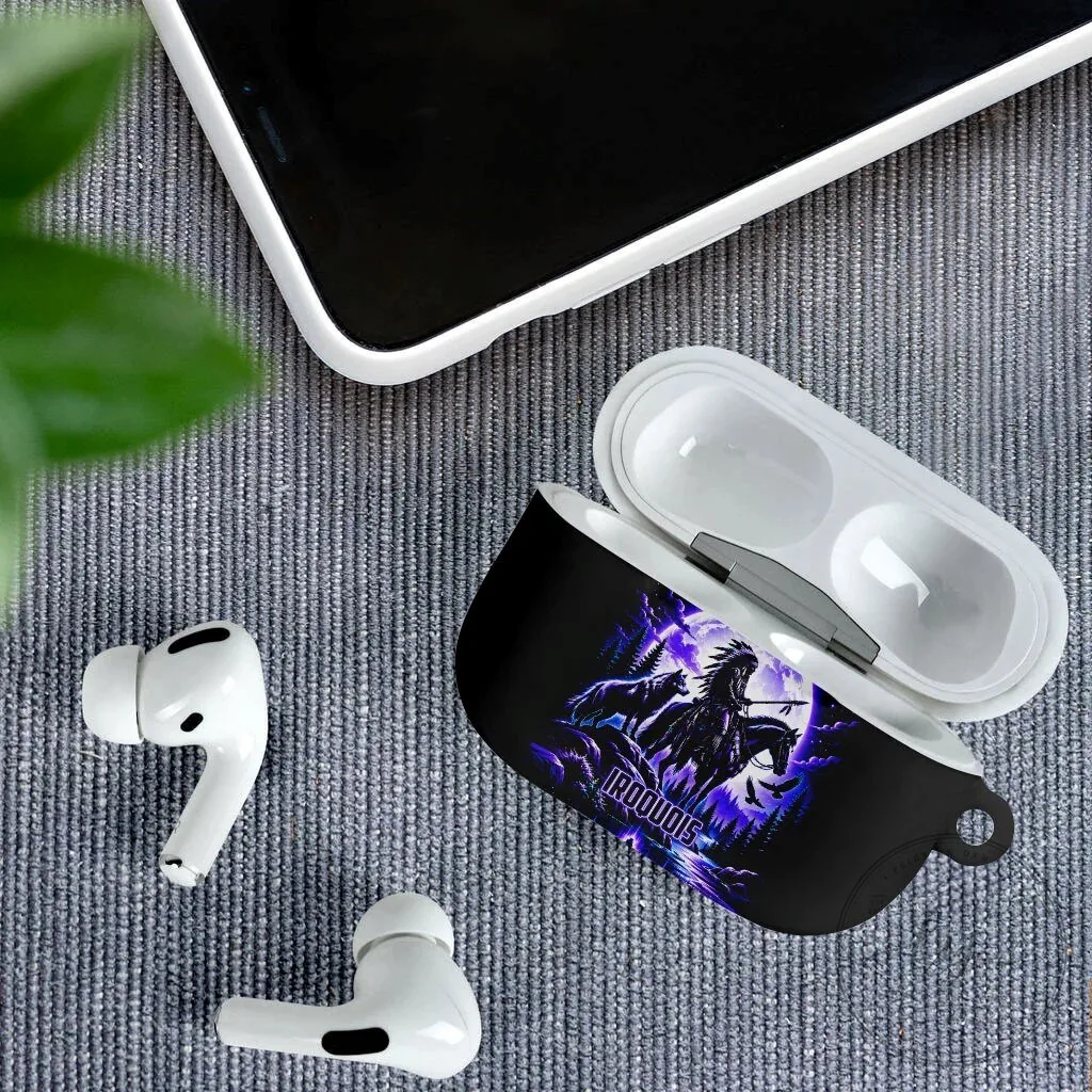 Iroquois Native American Warrior AirPods Case With Wolf And Moon Tribal Art 13 Iroquois Native American Warrior AirPods Case With Wolf And Moon Tribal Art