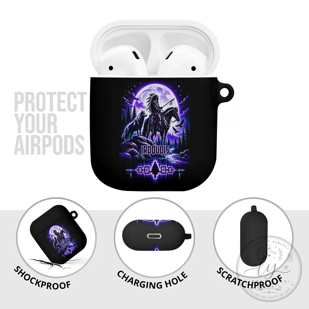 Iroquois Native American Warrior AirPods Case With Wolf And Moon Tribal Art 15 Iroquois Native American Warrior AirPods Case With Wolf And Moon Tribal Art
