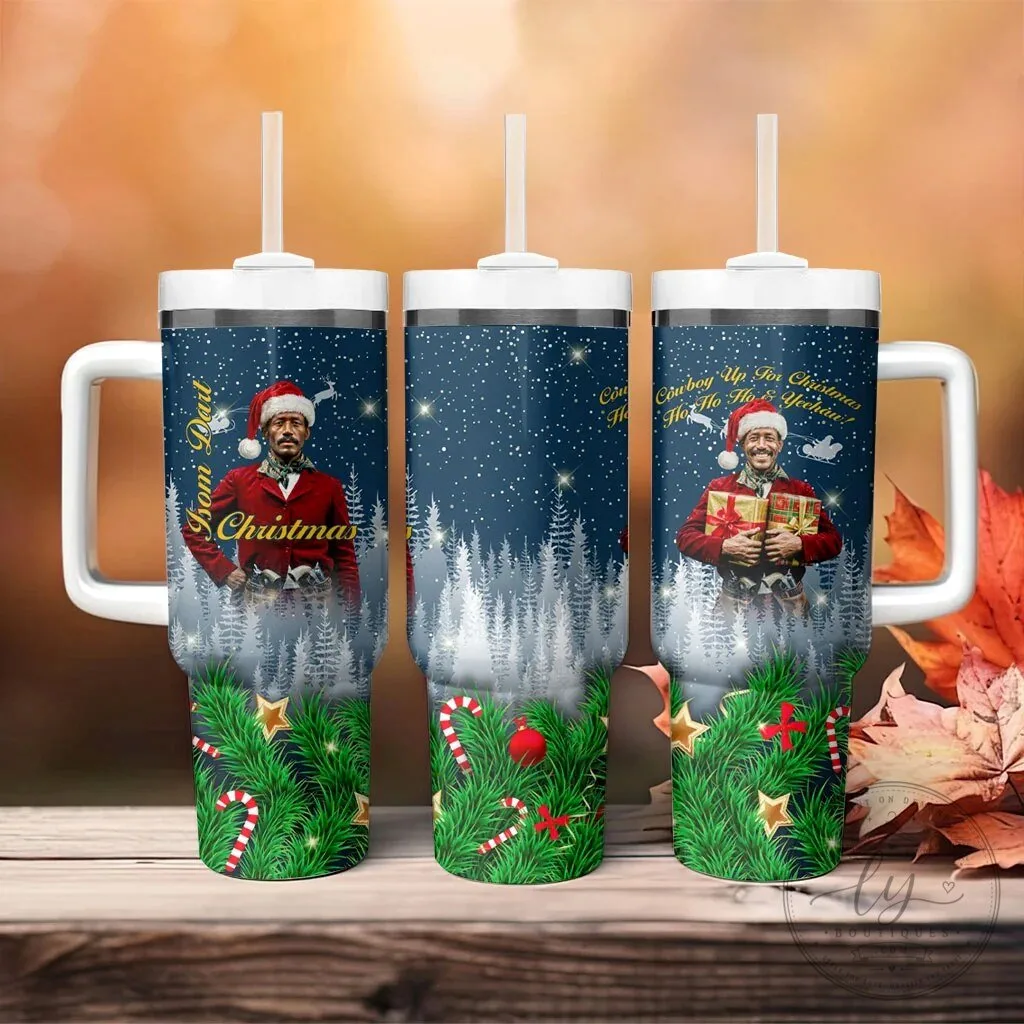 Isom Dart Christmas Cowboy Santa Winter Snow Tumbler with Handle 12 Isom Dart Christmas Cowboy Santa Winter Snow Tumbler with Handle