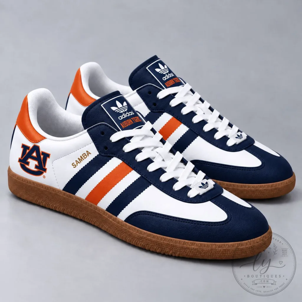 Auburn Tigers NCAA Team Pride Samba Shoes for Men and Women Auburn Tigers NCAA Team Pride Samba Shoes for Men and Women