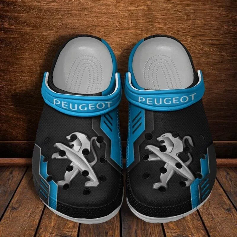 Peugeot Car Brand Logo Blue and Black Pattern Classic Shoes