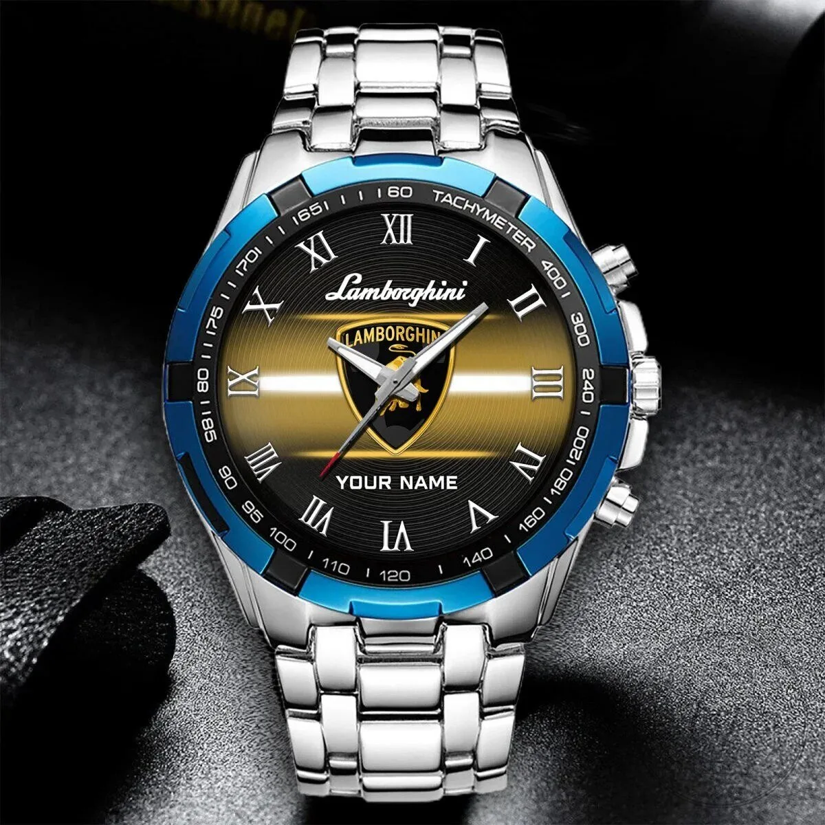 Lamborghini Custom Name Elegant Fashion Design Watch