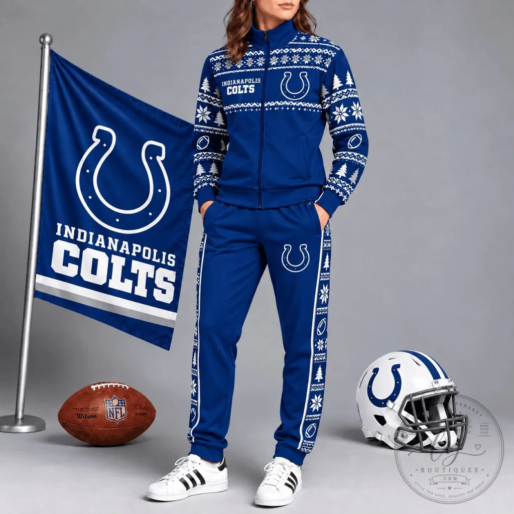 Indianapolis Colts Ugly Christmas Sweater Style Full Zip Tracksuit Jacket Indianapolis Colts Ugly Christmas Sweater Style Full Zip Tracksuit Jacket